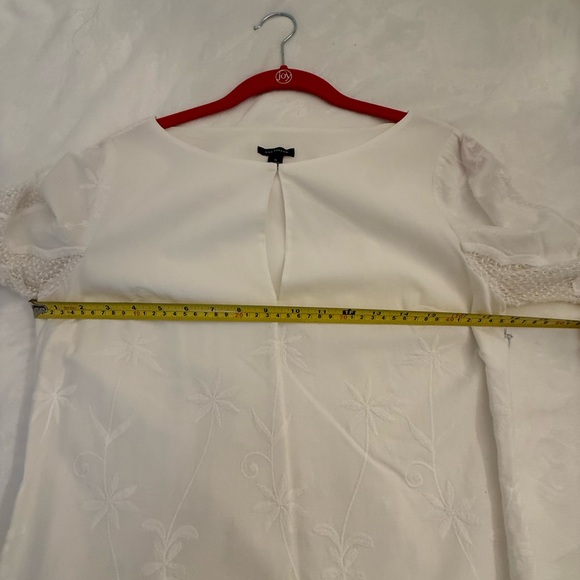 Ann Taylor White Cotton Lace Embroidered Tunic Dress Size Small - Picture 15 of 16